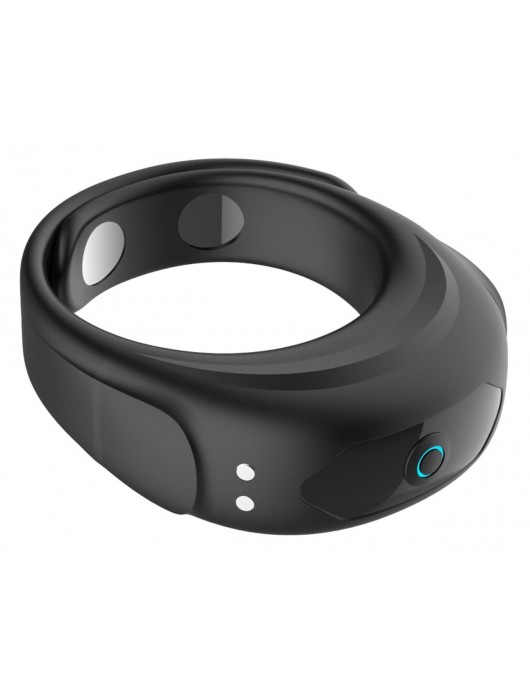 Черное эрекционное виброкольцо на ремешках - Boys of Toys - в Твери купить с доставкой