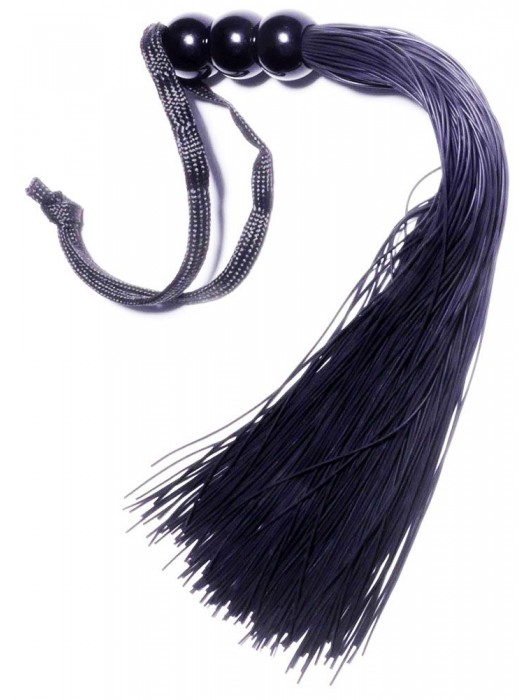 Черная силиконовая плетка - 25,4 см. - Boys of Toys - купить с доставкой в Твери