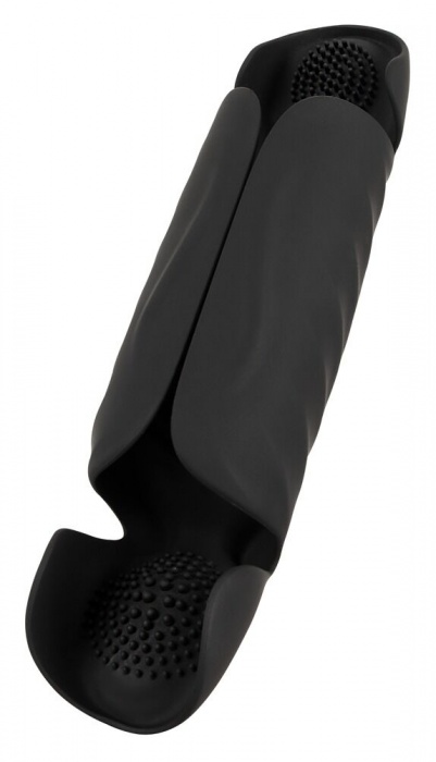 Черный вибромастурбатор с трехточечной стимуляцией Penis Trainer with 3 Point Stimulation - Orion - в Твери купить с доставкой