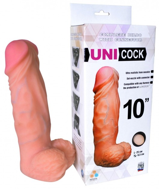 Фаллическая насадка Харнесс UNICOCK 10  - 25 см. - LOVETOY (А-Полимер) - купить с доставкой в Твери
