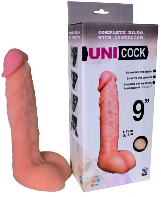 Фаллическая насадка Харнесс UNICOCK 9  - 24 см. - LOVETOY (А-Полимер) - купить с доставкой в Твери