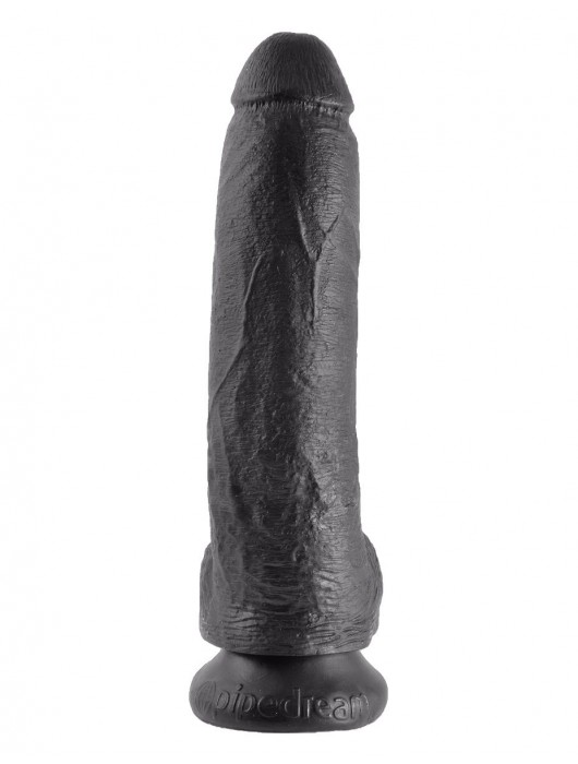 Чёрный фаллоимитатор 9 King Cock with Balls - 22,9 см. - Pipedream