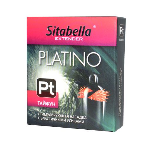 Стимулирующая насадка с шипиками по бокам Platino  Тайфун - Sitabella - купить с доставкой в Твери
