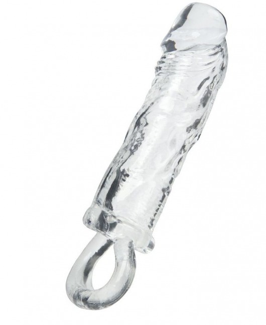 Прозрачная насадка с петлёй для фиксации - 14 см. - ToyFa - в Твери купить с доставкой