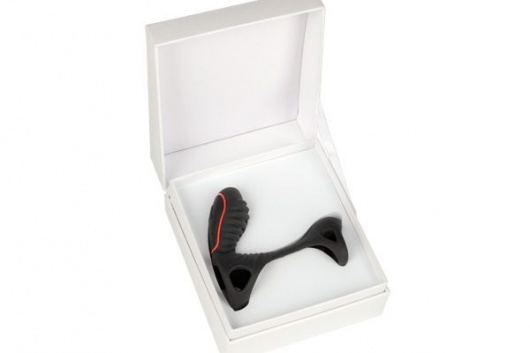 Чёрная насадка на фаллос Gladiator + LRS  с трехкнопочным пультом управления - Adrien Lastic - в Твери купить с доставкой