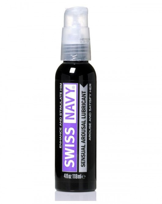 Возбуждающий гель-лубрикант на водной основе Sensual Arousal Lubricant  - 118 мл. - Swiss navy - купить с доставкой в Твери