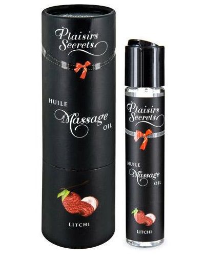 Массажное масло с ароматом личи Huile de Massage Gourmande Litchi - 59 мл. - Plaisir Secret - купить с доставкой в Твери