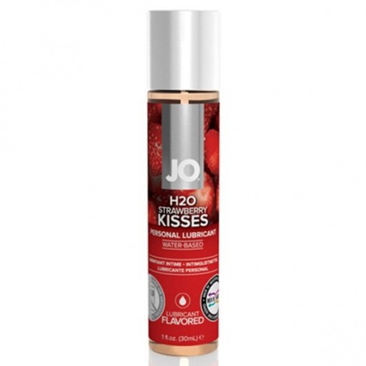 Смазка с ароматом клубники JO Flavored Strawberry Kiss - 30 мл. - System JO - купить с доставкой в Твери