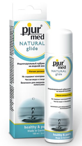 Нейтральный лубрикант на водной основе pjur MED Natural glide - 100 мл. - Pjur - купить с доставкой в Твери