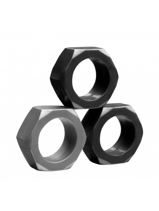 Набор из 3 эрекционных колец разного цвета - Доминирующее кольцо - в Твери купить с доставкой