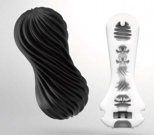 Мастурбатор FLEX Rocky Black с плотным рельефом - Tenga - в Твери купить с доставкой