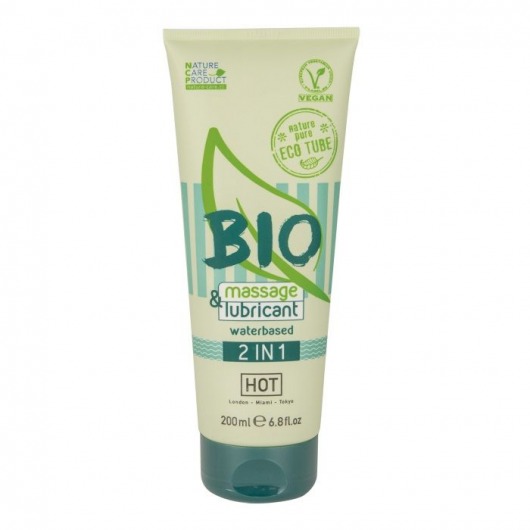 Массажный гель-лубрикант Bio 2-in-1 - 200 мл. - HOT - купить с доставкой в Твери