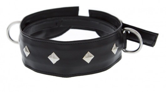 Полиуретановый ошейник с пуклями и D-кольцами Collar with Studs - Blush Novelties - купить с доставкой в Твери