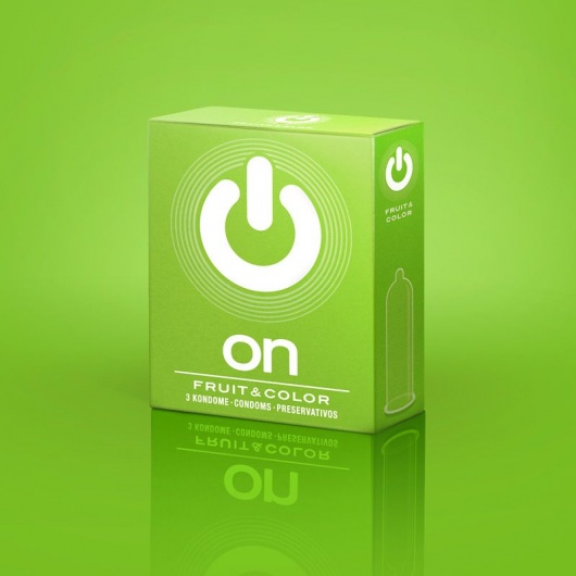 Цветные ароматизированные презервативы ON) Fruit   Color - 3 шт. - ON) - купить с доставкой в Твери