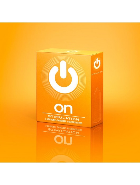 Презервативы ON) Stimulation с точками - 3 шт. - ON) - купить с доставкой в Твери