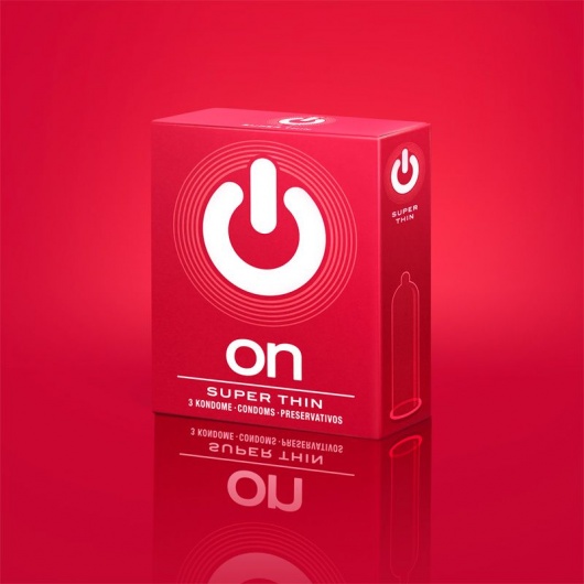 Супертонкие презервативы ON) Super Thin - 3 шт. - ON) - купить с доставкой в Твери