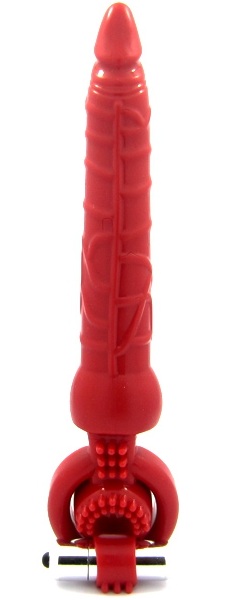 Красная вибронасадка с анальным стимулятором - ToyFa - в Твери купить с доставкой