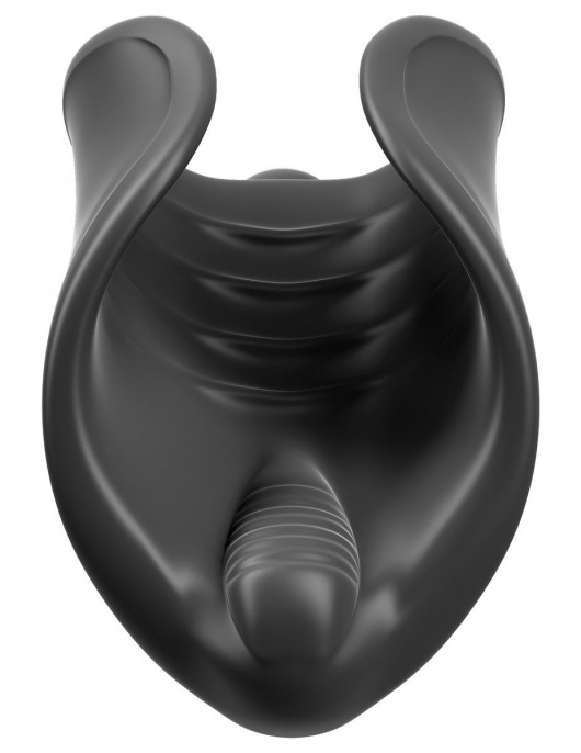 Чёрный мастурбатор Vibrating Silicone Stimulator с вибрацией - Pipedream - в Твери купить с доставкой