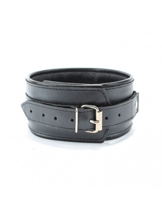 Ошейник из гладкой кожи - БДСМ Арсенал - купить с доставкой в Твери