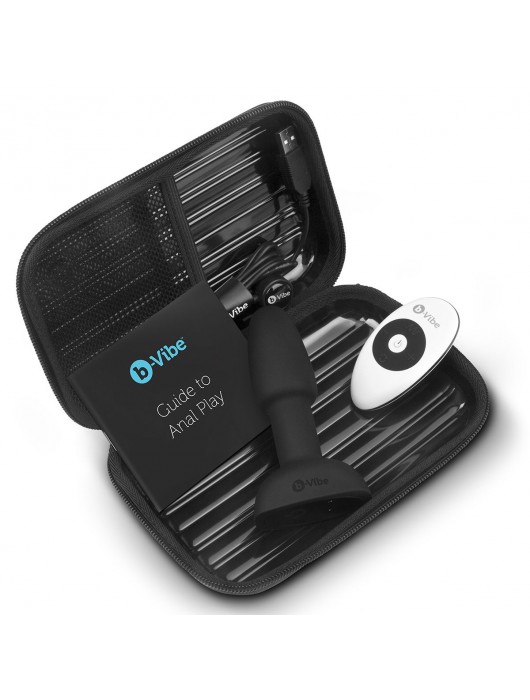 Чёрная анальная пробка с римминг-эффектом RIMMING PETITE - 12,4 см. - b-Vibe