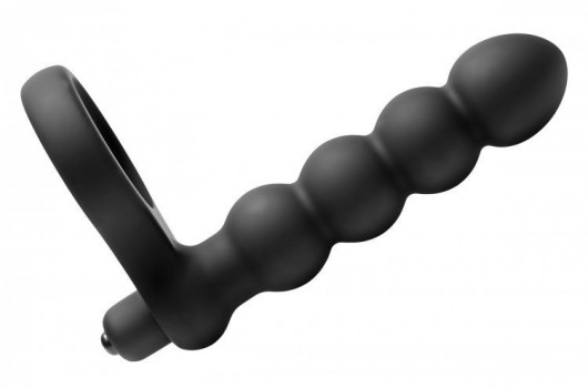 Насадка для двойного проникновения Double Fun Cock Ring with Double Penetration Vibe - XR Brands - в Твери купить с доставкой