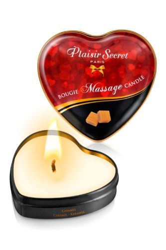 Массажная свеча с ароматом карамели Bougie Massage Candle - 35 мл. - Plaisir Secret - купить с доставкой в Твери