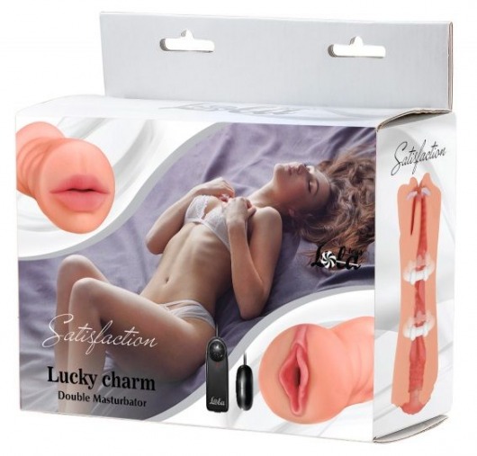 Двусторонний мастурбатор с вибропулей Satisfaction Lucky charm - Lola Games - в Твери купить с доставкой