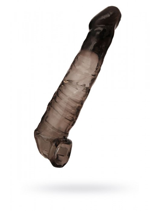 Чёрная насадка на пенис - 22,5 см. - ToyFa - в Твери купить с доставкой