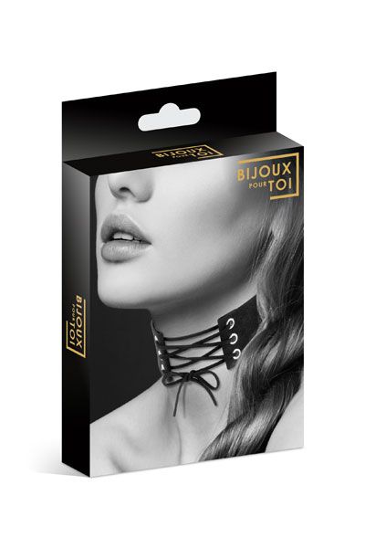 Оригинальный ошейник-чокер со шнуровкой - Bijoux Pour Toi - купить с доставкой в Твери