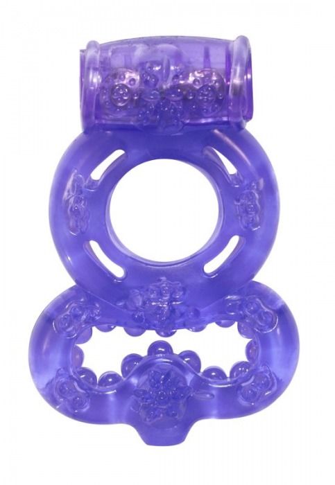 Фиолетовое эрекционное кольцо Rings Treadle с подхватом - Lola Games - в Твери купить с доставкой