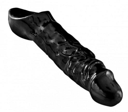 Чёрная увеличивающая насадка на член Mamba Cock Sheath Packaged - 16,5 см. - XR Brands - в Твери купить с доставкой