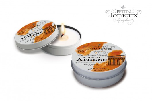 Массажная свеча Petits Joujoux Athens с ароматом муската и пачули - 33 гр. - MyStim - купить с доставкой в Твери