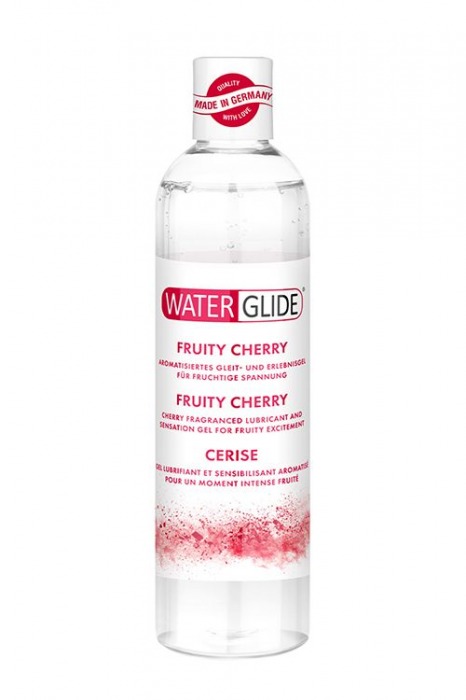 Лубрикант на водной основе с ароматом вишни FRUITY CHERRY - 300 мл. - Waterglide - купить с доставкой в Твери