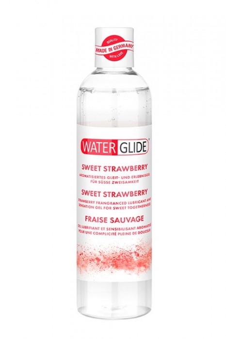 Лубрикант на водной основе с ароматом клубники SWEET STRAWBERRY - 300 мл. - Waterglide - купить с доставкой в Твери