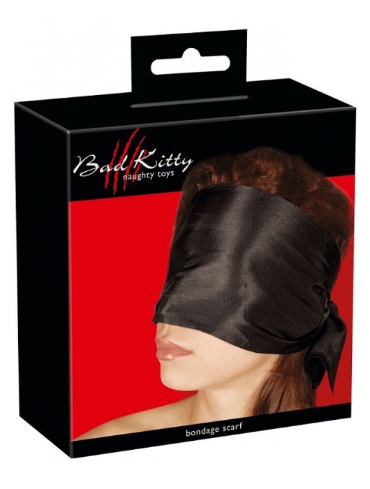 Широкая повязка-шарф на глаза Bad Kitty Bondage Scarf - Orion - купить с доставкой в Твери