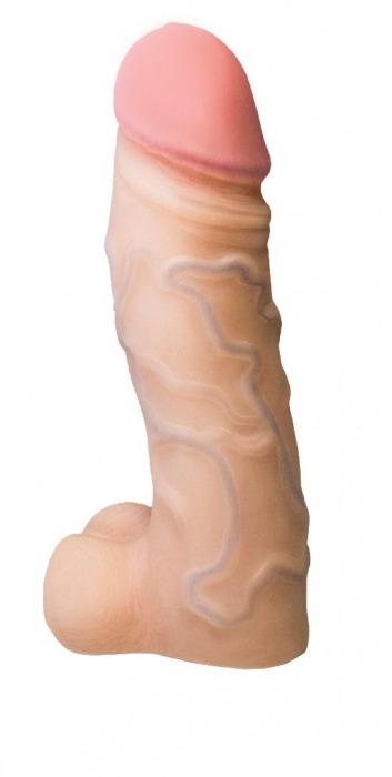 Реалистичная насадка с мошонкой REAL Standard - 15,5 см. - LOVETOY (А-Полимер) - купить с доставкой в Твери