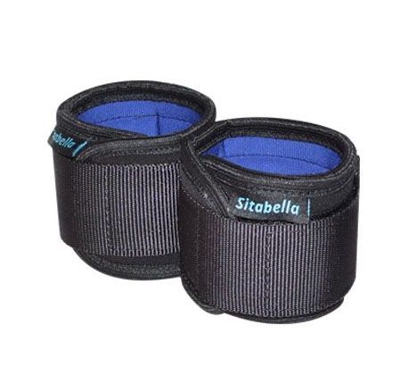 Неопреновые черно-синие наручники - Sitabella - купить с доставкой в Твери