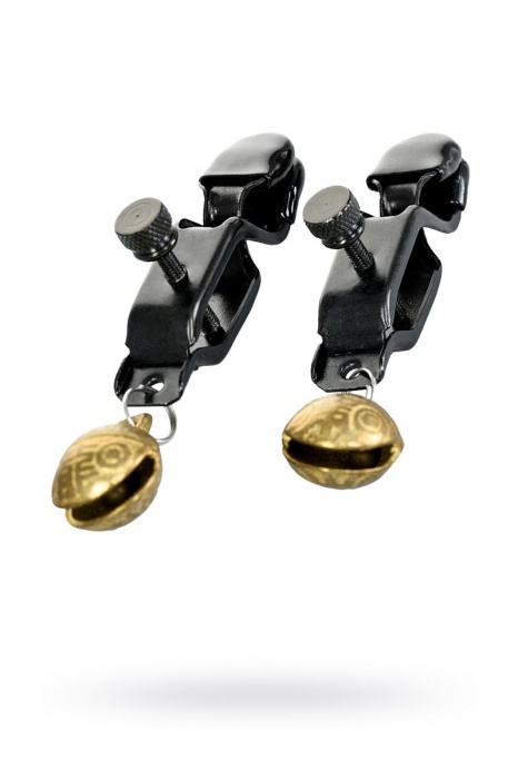 Черно-золотистые зажимы для сосков TOYFA Theatre - ToyFa - купить с доставкой в Твери