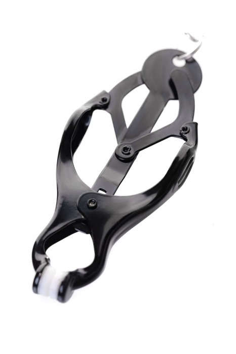 Черно-серебристые зажимы для сосков с кольцом для пениса TOYFA Metal - ToyFa - купить с доставкой в Твери