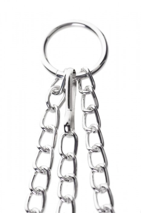 Черно-серебристые зажимы для сосков с кольцом для пениса TOYFA Metal - ToyFa - купить с доставкой в Твери