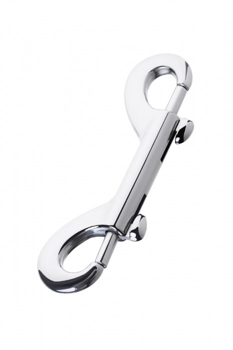 Серебристый двухсторонний карабин TOYFA Metal - ToyFa - купить с доставкой в Твери