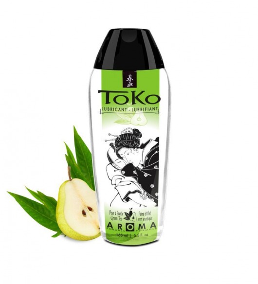 Интимный гель TOKO Pear   Exotic Green Tea с ароматом груши и зеленого чая - 165 мл. - Shunga - купить с доставкой в Твери