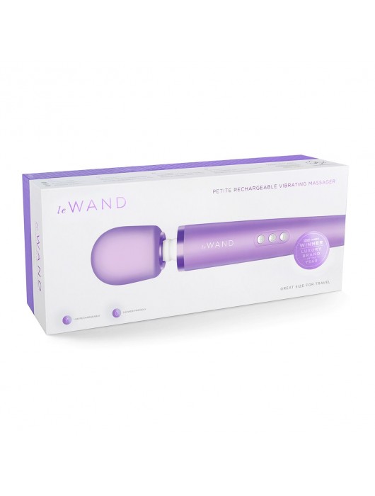 Фиолетовый жезловый мини-вибратор Le Wand c 6 режимами вибрации - Le Wand