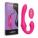 Розовый вибратор с клиторальным отростком и пультом ДУ- 19,6 см. - I-MOON купить в Твери с доставкой в Orgasmix.ru Розовый вибратор с клиторальным отростком и пультом ДУ- 19,6 см. - I-MOON