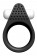 Чёрное эрекционное кольцо LIT-UP SILICONE STIMU RING 1 BLACK - Dream Toys - в Твери купить с доставкой